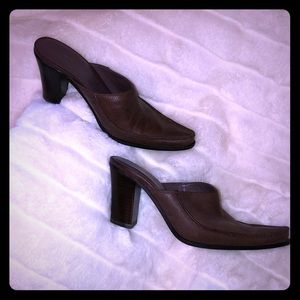 Nine West thick heel clog mule boot